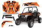 Preview: Tribe Hintergrund = Orange, Designfarbe = Schwarz für Polaris RZR 900XP 11-14