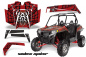 Preview: Widow Maker Hintergrund = Rot, Designfarbe = Schwarz für Polaris RZR 900XP 11-14