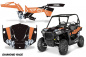 Preview: Mad-Hatter Hintergrund = Schwarz, Designfarbe = Orange für Polaris RZR 900 Trail 15-20