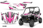 Preview: Slash Hintergrund = Weiß, Designfarbe = Pink für Polaris RZR 900 Trail 15-20