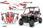 Preview: Slash Hintergrund = Weiß, Designfarbe = Rot für Polaris RZR 900 Trail 15-20