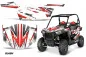 Preview: Slash Hintergrund = Weiß, Designfarbe = Rot für Polaris RZR 900 Trail 15-20