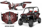 Preview: Widow Maker Hintergrund = Schwarz, Designfarbe = Red für Polaris RZR 900 Trail 15-20
