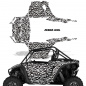 Preview: Zebra Girl Hintergrund = Weiß, Designfarbe = Schwarz für Polaris RZR 1000 XP 2 Türer 24-25