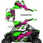 Preview: Retrospective Hintergrund = Grün, Designfarbe = Pink für Polaris RZR 1000 XP 2 Türer 24-25