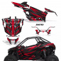 Preview: Zooted Hintergrund = Schwarz, Designfarbe = Rot für Polaris RZR Pro XP 2 Türer 20-24