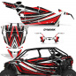 Preview: Dynamik Hintergrund = Schwarz, Designfarbe = Rot für Polaris RZR Pro XP 4 Türer 20-24