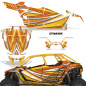 Preview: Dynamik Hintergrund = Orange, Designfarbe = Gelb für Polaris RZR Pro XP 4 Türer 20-24