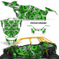 Preview: Psycho Kraken Hintergrund = Schwarz, Designfarbe = Grün für Polaris RZR Pro XP 4 Türer 20-24