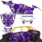 Preview: Psycho Kraken Hintergrund = Schwarz, Designfarbe = Lila für Polaris RZR Pro XP 4 Türer 20-24