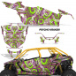 Preview: Psycho Kraken Hintergrund = Lila, Designfarbe = Grün für Polaris RZR Pro XP 4 Türer 20-24