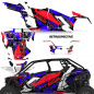 Preview: Retrospective Hintergrund = Blau, Designfarbe = Rot Polaris RZR Pro XP 4 Türer 20-24