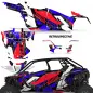 Preview: Retrospective Hintergrund = Blau, Designfarbe = Rot Polaris RZR Pro XP 4 Türer 20-24