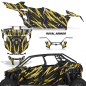 Preview: Royal Armor Hintergrund = Schwarz, Designfarbe = Gelb für Polaris RZR Pro XP 4 Türer 20-24