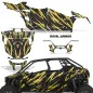 Preview: Royal Armor Hintergrund = Schwarz, Designfarbe = Gelb für Polaris RZR Pro XP 4 Türer 20-24