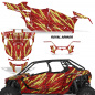 Preview: Royal Armor Hintergrund = Rot, Designfarbe = Gelb für Polaris RZR Pro XP 4 Türer 20-24