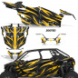 Preview: Zooted Hintergrund = Schwarz, Designfarbe = Gelb für Polaris RZR Pro XP 4 Türer 20-24