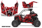 Preview: Northstar Hintergrund = Rot, Designfarbe = Weiß für Polaris RZR RS1