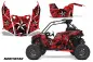 Preview: Northstar Background = Red, Design color = White for Polaris RZR RS1