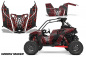 Preview: Widow Maker Hintergrund = Schwarz, Designfarbe = Rot für Polaris RZR RS1