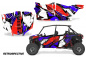 Preview: Retrospective Hintergrund = Blau, Designfarbe = Rot Polaris RZR XP EPS 1000 4 Türer 19-23