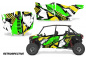 Preview: Retrospective Hintergrund = Gelb, Designfarbe = Grün für Polaris RZR XP EPS 1000 4 Türer 19-23