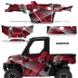 Preview: Quantum Hintergrund = Schwarz, Designfarbe = Rot für Polaris Ranger 1000 XP 18-24