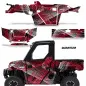 Preview: Quantum Hintergrund = Schwarz, Designfarbe = Rot für Polaris Ranger 1000 XP 18-24