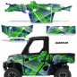 Preview: Quantum Hintergrund = Blau, Designfarbe = Grün für Polaris Ranger 1000 XP 18-24