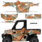 Preview: Quantum Hintergrund = Grau, Designfarbe = Orange für Polaris Ranger 1000 XP 18-24