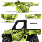 Preview: Quantum Hintergrund = Lime Grün, Designfarbe = Schwarz für Polaris Ranger 1000 XP 18-24