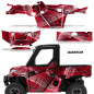 Preview: Quantum Hintergrund = Rot, Designfarbe = Schwarz für Polaris Ranger 1000 XP 18-24