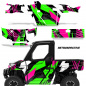 Preview: Retrospective Hintergrund = Grün, Designfarbe = Pink für Polaris Ranger 1000 XP 18-24