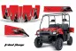 Preview: Tribal Flames Hintergrund = Rot, Designfarbe = Schwarz für Polaris Ranger 500/700 XP 05-08