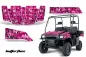 Preview: Butterfly Hintergrund = Pink, Designfarbe = Weiß für Polaris Ranger 500/700 XP 05-08