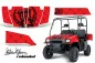 Preview: SilverStar - Reloaded Hintergrund = Rot, Designfarbe = Schwarz für Polaris Ranger 500/700 XP 05-08