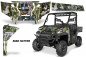 Preview: Mad-Hatter Hintergrund = Grün, Designfarbe = Silber für Polaris Ranger 1000XP/ Crew 2017