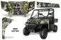 Preview: Mad-Hatter Hintergrund = Grün, Designfarbe = Silber für Polaris Ranger Diesel 16-17