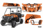 Preview: Tribe Hintergrund = Orange, Designfarbe = Schwarz für Polaris Ranger XP500-900D 10-14