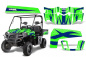 Preview: Zooted Hintergrund = Grün, Designfarbe = Blau für Polaris Ranger XP500-900D 10-14