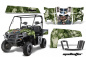 Preview: Mad-Hatter Hintergrund = Grün, Designfarbe = Silber für Polaris Ranger XP500-900D 10-14