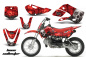 Preview: Bone Collector Rot mit Nummernfeldern für Suzuki DRZ 110 All Years