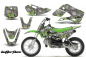 Preview: Butterfly Hintergrund = Silber, Designfarbe = Grün mit Nummernfeldern für Suzuki RM 65 All Years