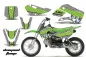 Preview: Diamond Race Hintergrund = Silber, Designfarbe = Grün mit Nummernfeldern für Suzuki DRZ 110 All Years