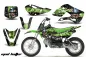 Preview: Mad-Hatter Hintergrund = Schwarz, Designfarbe = Grün mit Nummernfeldern für Suzuki DRZ 110 All Years