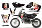 Preview: Mandy Hintergrund = Schwarz, Designfarbe = Rot mit Nummernfeldern für Suzuki RM 65 All Years