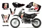 Preview: Mandy Hintergrund = Schwarz, Designfarbe = Rot mit Nummernfeldern für Suzuki DRZ 110 All Years