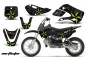 Preview: Northstar Hintergrund = Schwarz, Designfarbe = Grün mit Nummernfeldern für Suzuki RM 65 All Years
