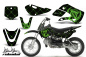 Preview: SilverStar-Reloaded Hintergrund = Schwarz, Designfarbe = Grün mit Nummernfeldern für Suzuki RM 65 All Years