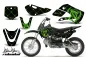 Preview: SilverStar-Reloaded Hintergrund = Schwarz, Designfarbe = Grün mit Nummernfeldern für Suzuki DRZ 110 All Years